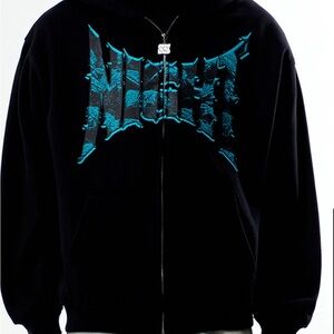 PacSun Black and Blue Graphic Jacket